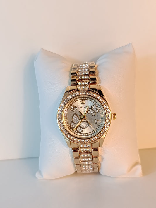 ROLEX EN DIAMANT TABLEUA BEIGE