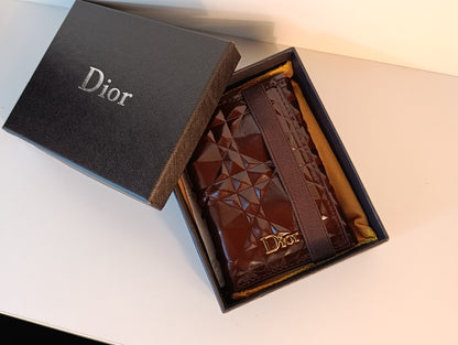 PORTEFRUILLE  DIOR CUIR MARRON